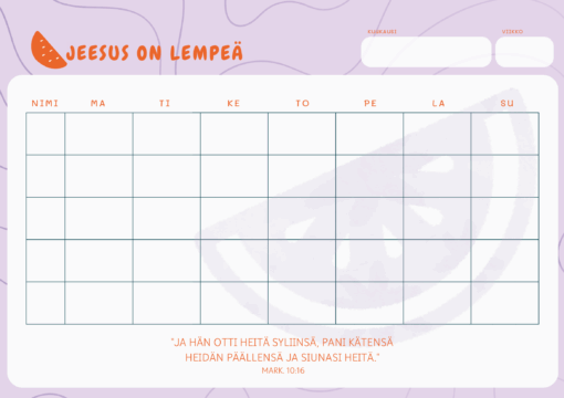 Perheiden viikkokalenteri - Image 3